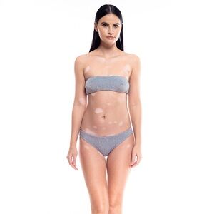 ELEMENT Euphoria - Silver Deluxe Lurex Bikini Set in Diamond Ash